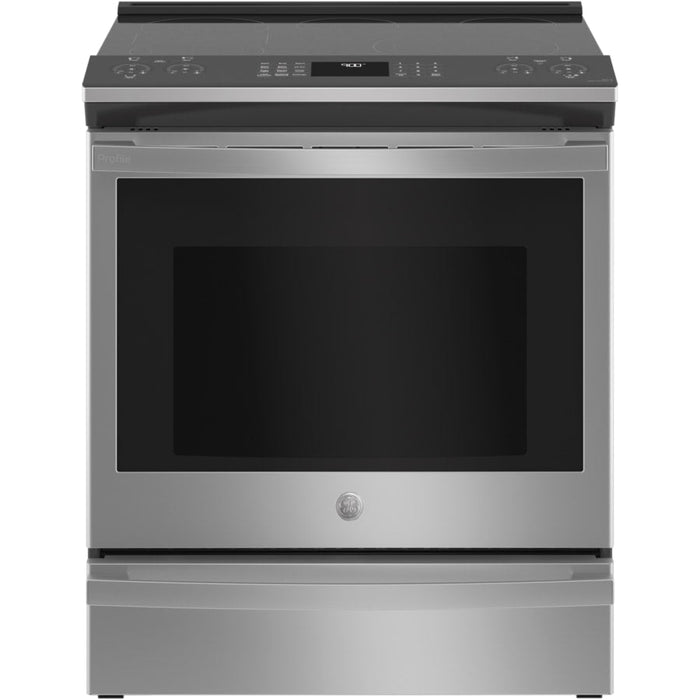 GE Profile 30 Inch Wide 5.3 Cu. Ft. Slide In Electric Range with No Preheat Air Fry