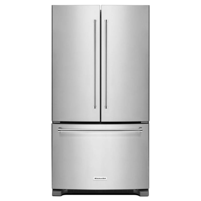 KitchenAid 36 Inch Wide 20 Cu. Ft. Counter Depth French Door Refrigerator with Interior Water Dispenser